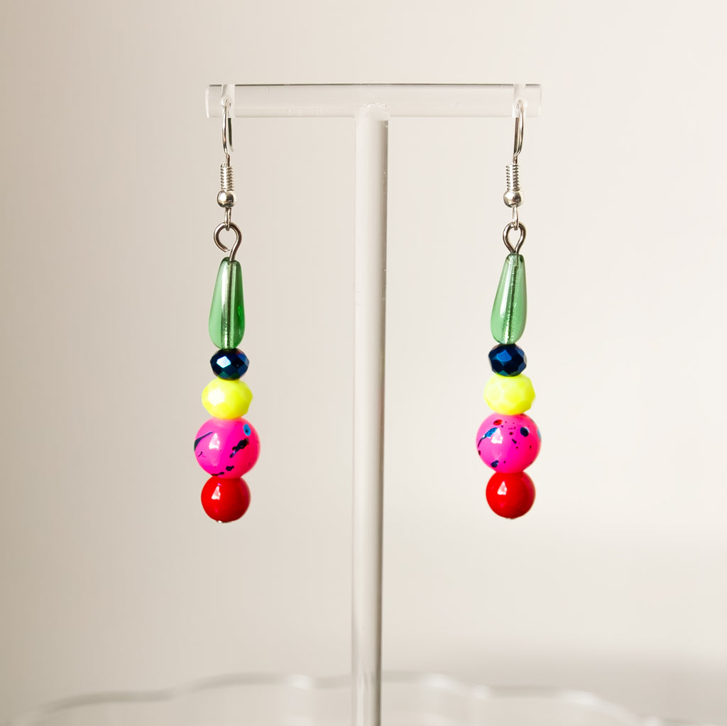 Bright Bead Drop Earrings