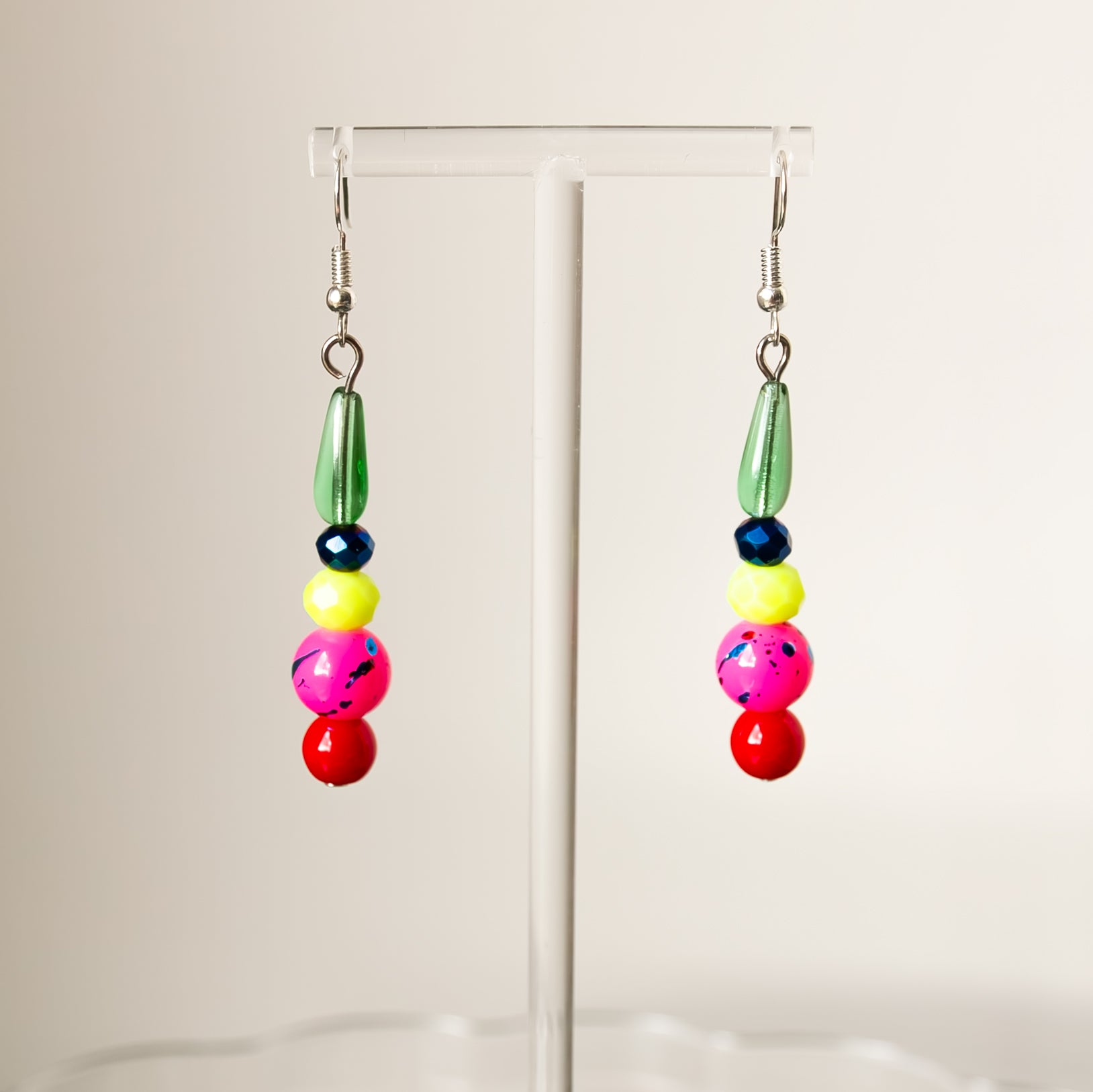 Bright Bead Drop Earrings