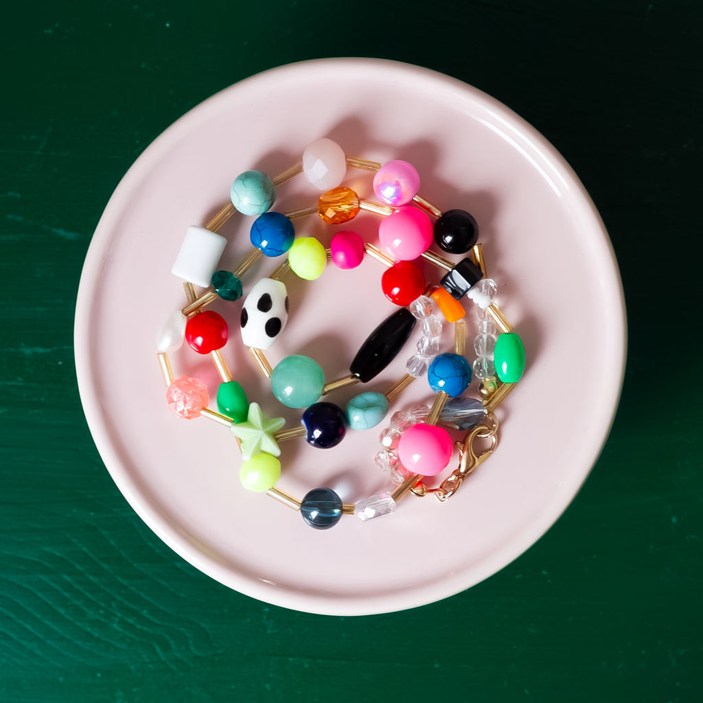Colourful Rainbow Beaded Necklace