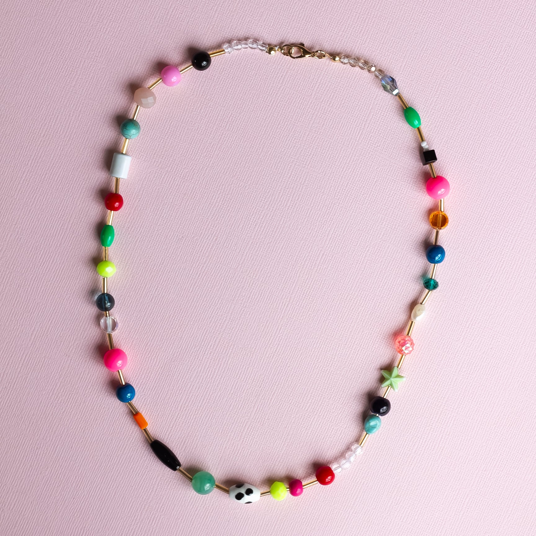 Colourful Rainbow Beaded Necklace