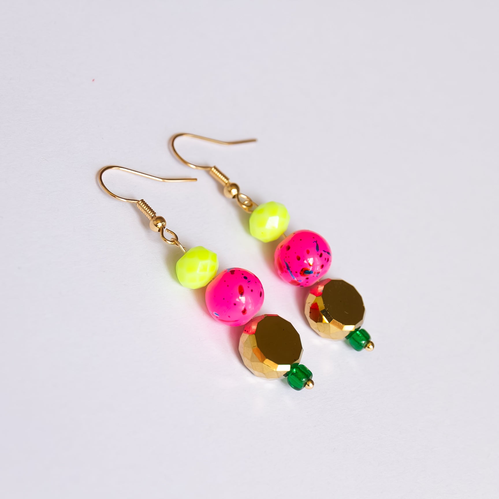 Fun and Bright Bead Drop Earrings