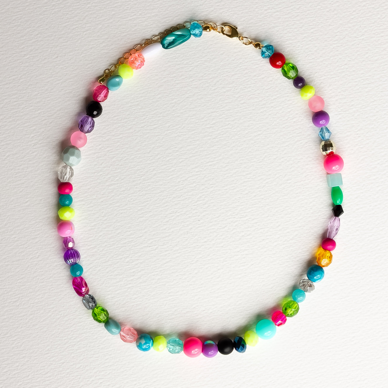 Colourful Rainbow Beaded Necklace