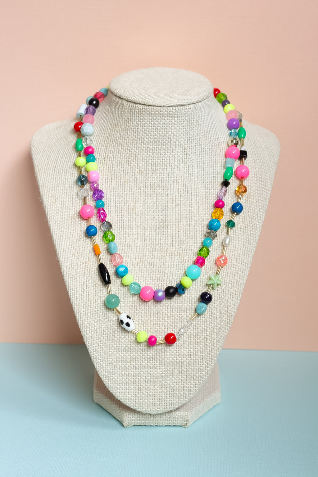 Colourful Rainbow Beaded Necklace