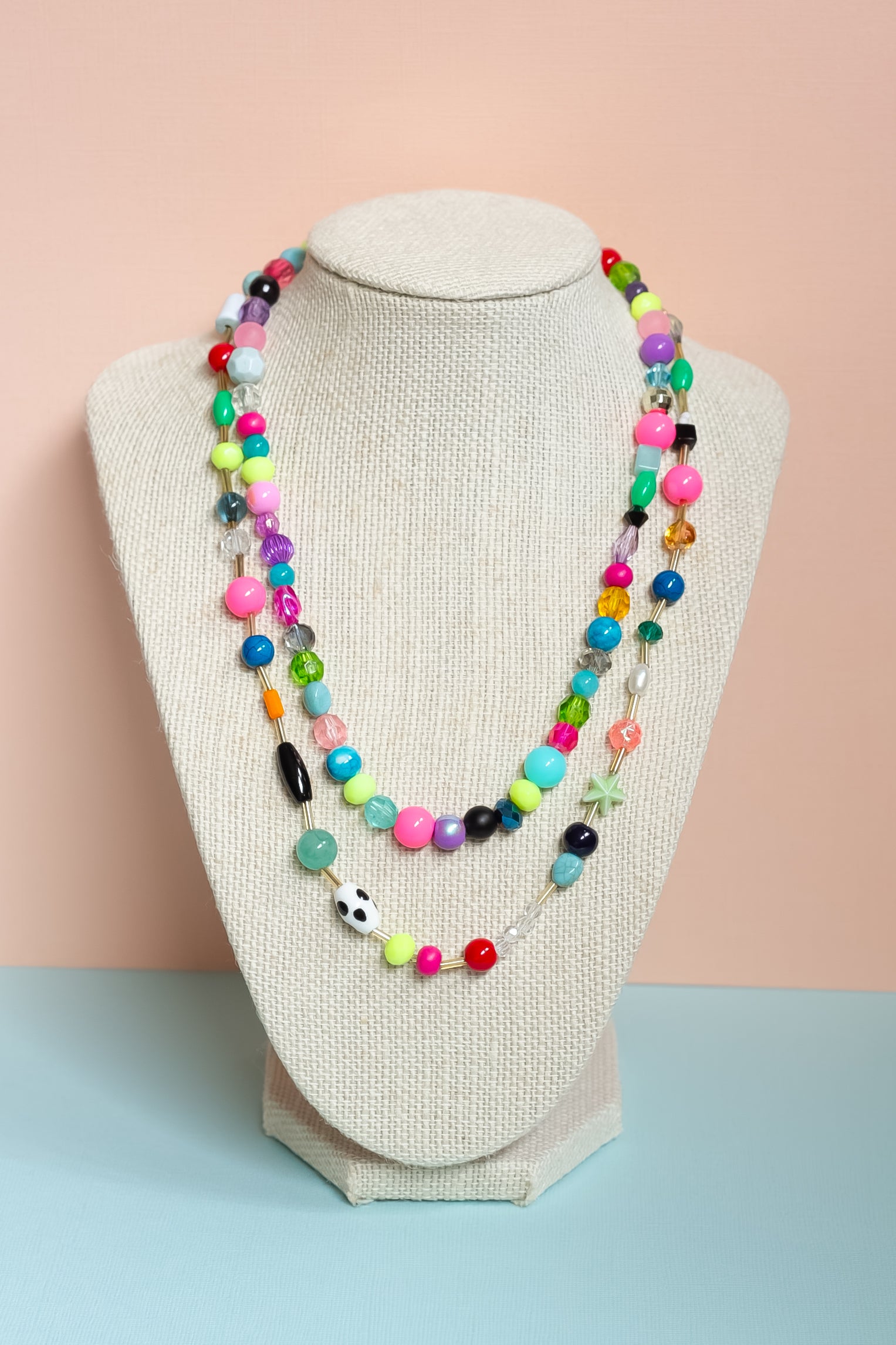 Colourful Rainbow Beaded Necklace